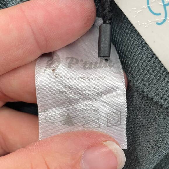 P'TULA Leggings XS Green Seamless High Rise Cropped Athleisure Workout Shaping - Picture 7 of 9